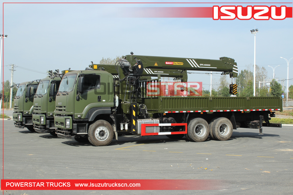 
     Myanmar – 3 Einheiten ISUZU-LKW mit Palfinger SPS4000 16-Tonnen-Kran
    