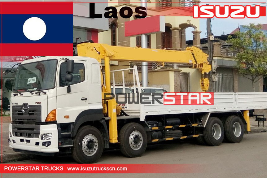 
     Laos - 1 Hino700 LKW mit Kran
    