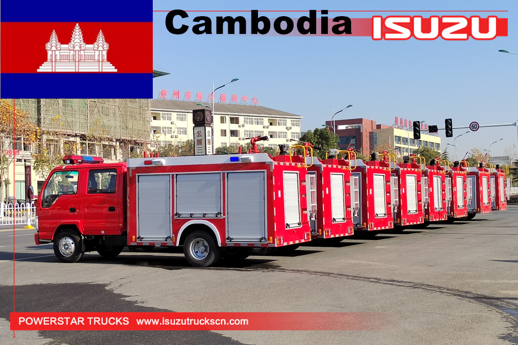 
     Kambodscha - 8 Einheiten ISUZU Wasser-Feuerwehrauto
    