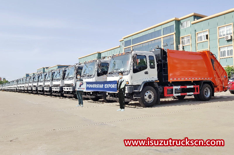 
     40 Stück Isuzu FVR 15 cbm Müllverdichter-LKW Versand nach Jemen
    